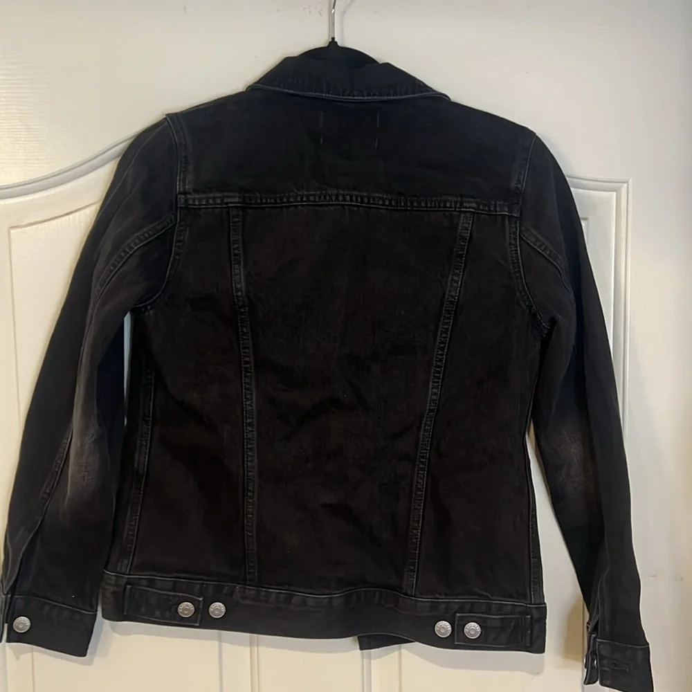 Madewell Denim Lunar Black Wash Jean Jacket Women’s Size Small NWOT - Picture 6 of 12